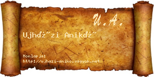 Ujházi Anikó névjegykártya